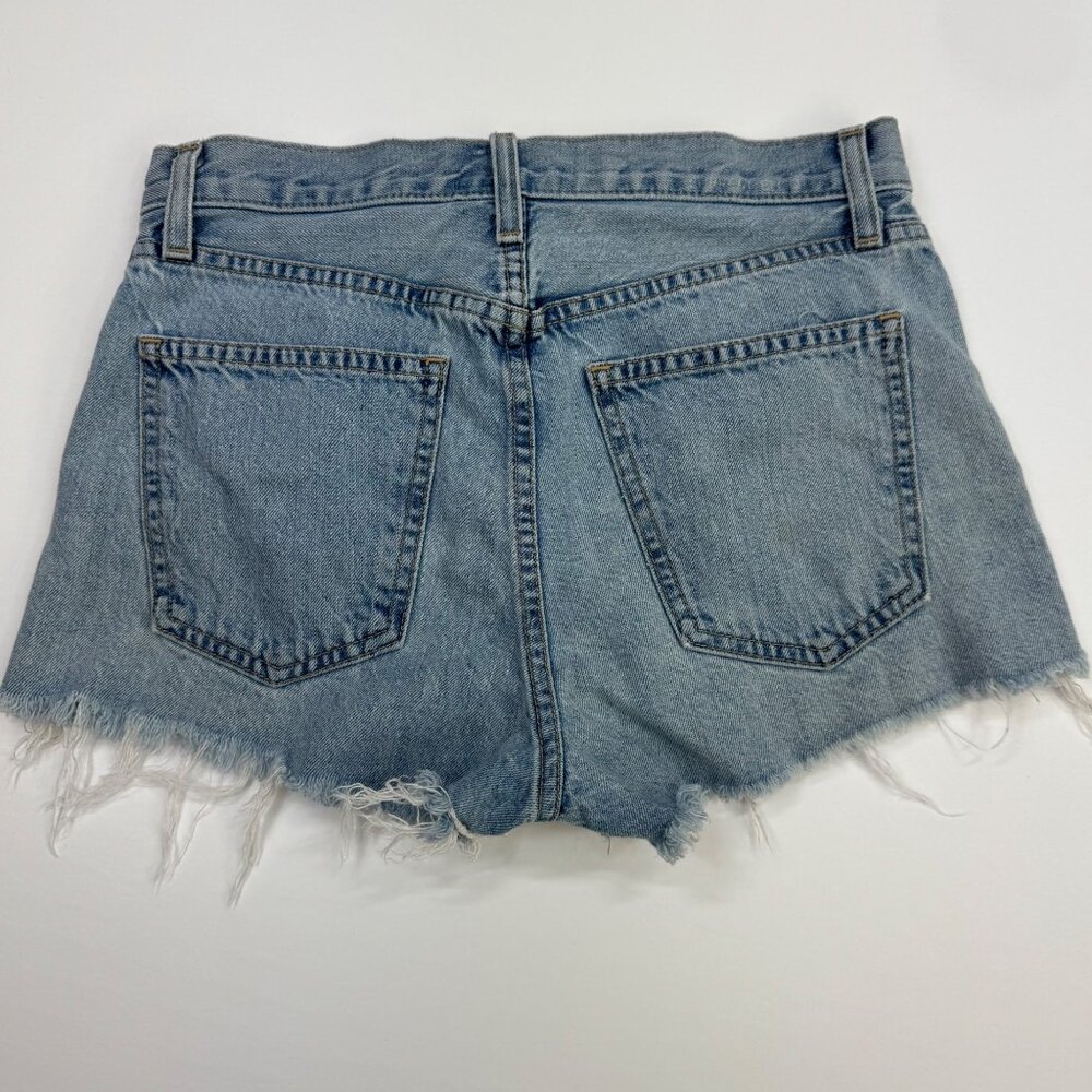 Current/Elliott Jean Shorts Ultra High Waist Size 26 Raw Hem Button Fly - Picture 9 of 9
